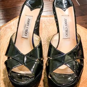 Jimmy Choo Black Wedges